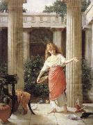 John William Waterhouse In the Peristyle Sweden oil painting artist